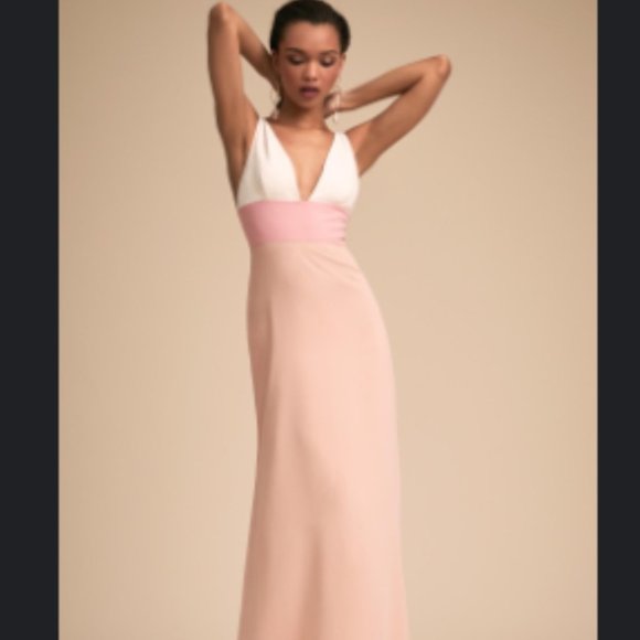 Bhldn Hathaway Dress Rose, size 0 - Picture 1 of 7
